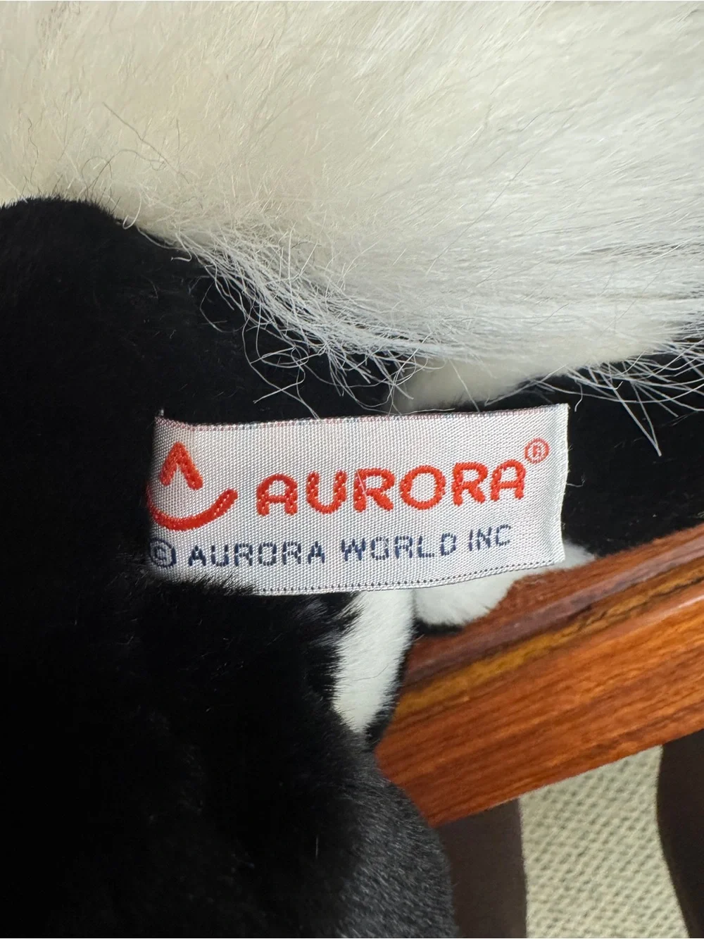 Aurora Black & White Pinto Paint Horse Plush